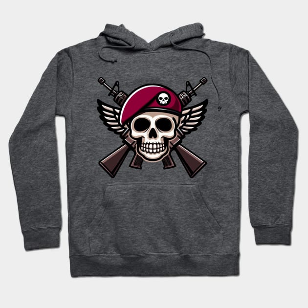 Cartoony Airborne Paratrooper Hoodie by FlySquareWare